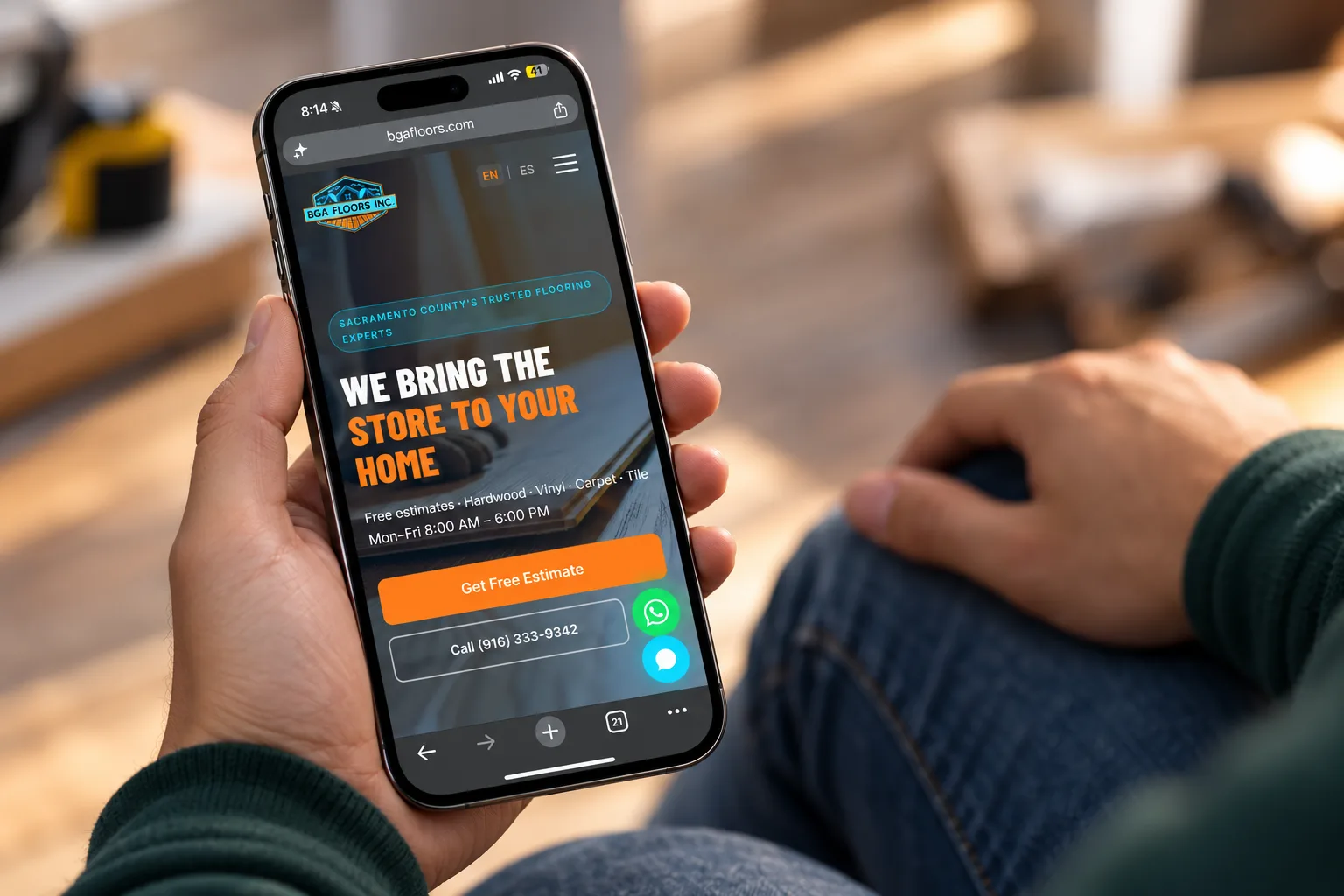 BGA Floors Inc. website designed by Grafik Web Design