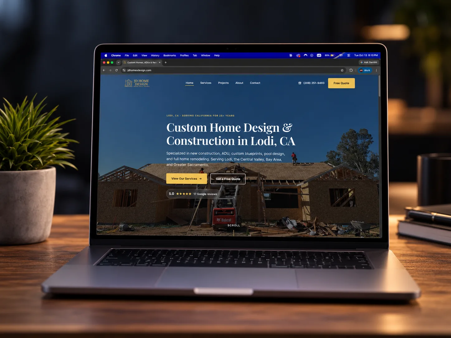 JD Home Design & Construction website designed by Grafik Web Design